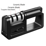 Pietra per affilare forbici per coltelli da cucina multifunzione a tre stadi da 2 pezzi, Ordinary Cutter Head Black, Diamond Cutter Head Black, Ordinary Cutter Head Red, Diamond Cutter Head Red, Ordinary Cutter Head Red+Black                           ...