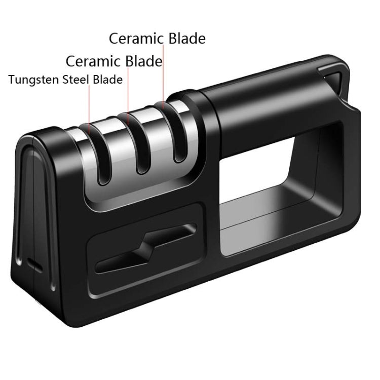 Pietra per affilare forbici per coltelli da cucina multifunzione a tre stadi da 2 pezzi, Ordinary Cutter Head Black, Diamond Cutter Head Black, Ordinary Cutter Head Red, Diamond Cutter Head Red, Ordinary Cutter Head Red+Black                           ...