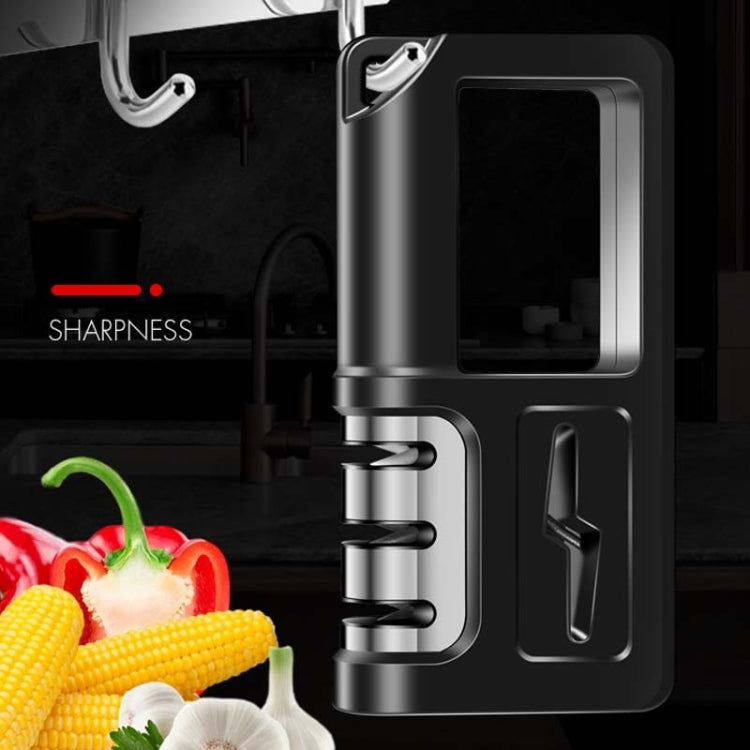 Pietra per affilare forbici per coltelli da cucina multifunzione a tre stadi da 2 pezzi, Ordinary Cutter Head Black, Diamond Cutter Head Black, Ordinary Cutter Head Red, Diamond Cutter Head Red, Ordinary Cutter Head Red+Black                           ...