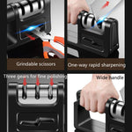 Pietra per affilare forbici per coltelli da cucina multifunzione a tre stadi da 2 pezzi, Ordinary Cutter Head Black, Diamond Cutter Head Black, Ordinary Cutter Head Red, Diamond Cutter Head Red, Ordinary Cutter Head Red+Black                           ...