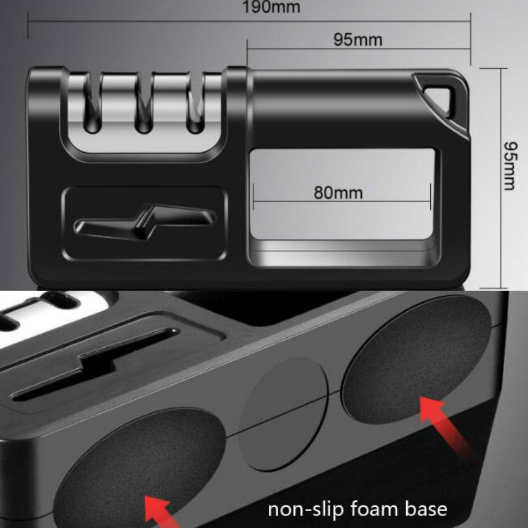 Pietra per affilare forbici per coltelli da cucina multifunzione a tre stadi da 2 pezzi, Ordinary Cutter Head Black, Diamond Cutter Head Black, Ordinary Cutter Head Red, Diamond Cutter Head Red, Ordinary Cutter Head Red+Black                           ...