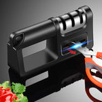 Pietra per affilare forbici per coltelli da cucina multifunzione a tre stadi da 2 pezzi, Ordinary Cutter Head Black, Diamond Cutter Head Black, Ordinary Cutter Head Red, Diamond Cutter Head Red, Ordinary Cutter Head Red+Black                           ...