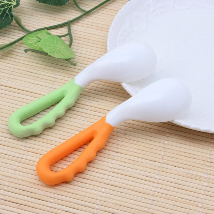 2 pezzi cucchiaio curvo per bambino cucchiaio per mangiare ciuccio per bambino cucchiaio per alimentazione forniture solide cucchiaio curvo per bambini stoviglie, Curved Spoon