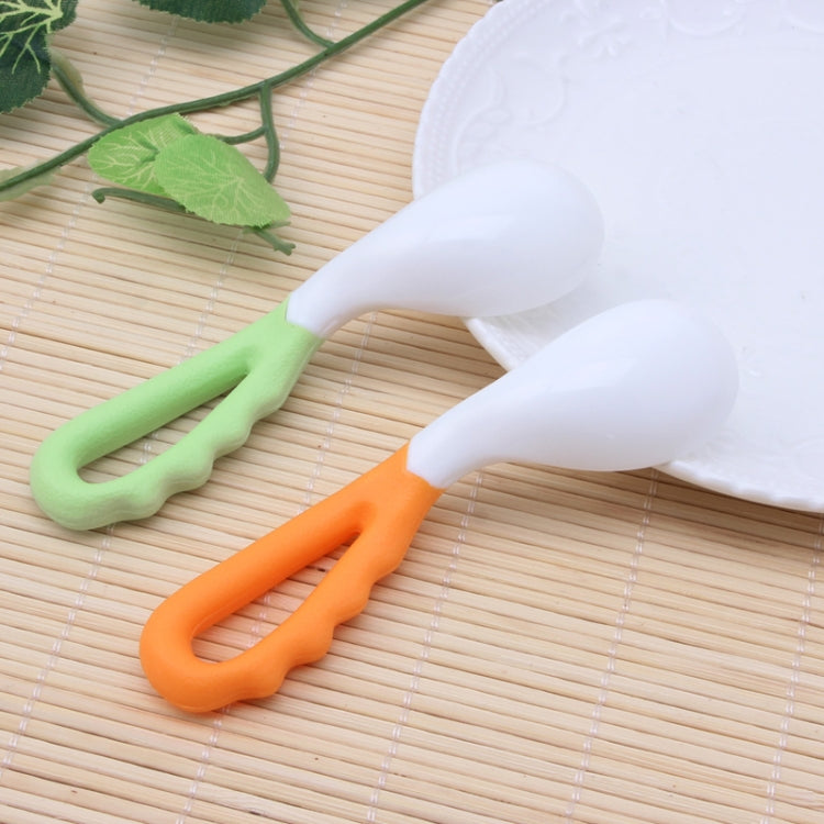 2 pezzi cucchiaio curvo per bambino cucchiaio per mangiare ciuccio per bambino cucchiaio per alimentazione forniture solide cucchiaio curvo per bambini stoviglie, Curved Spoon
