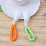 2 pezzi cucchiaio curvo per bambino cucchiaio per mangiare ciuccio per bambino cucchiaio per alimentazione forniture solide cucchiaio curvo per bambini stoviglie, Curved Spoon