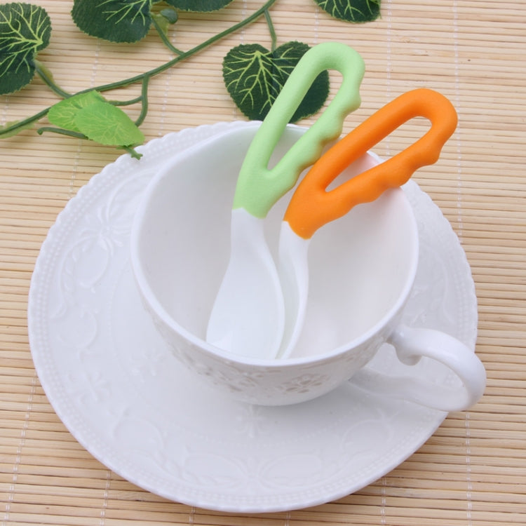 2 pezzi cucchiaio curvo per bambino cucchiaio per mangiare ciuccio per bambino cucchiaio per alimentazione forniture solide cucchiaio curvo per bambini stoviglie, Curved Spoon