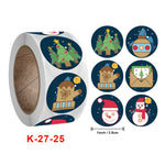 Etichetta adesiva serie regalo decorazione regalo per il giorno di Natale da 3 pezzi, K-27-25, K-28-25, K-29-25, K-30-25