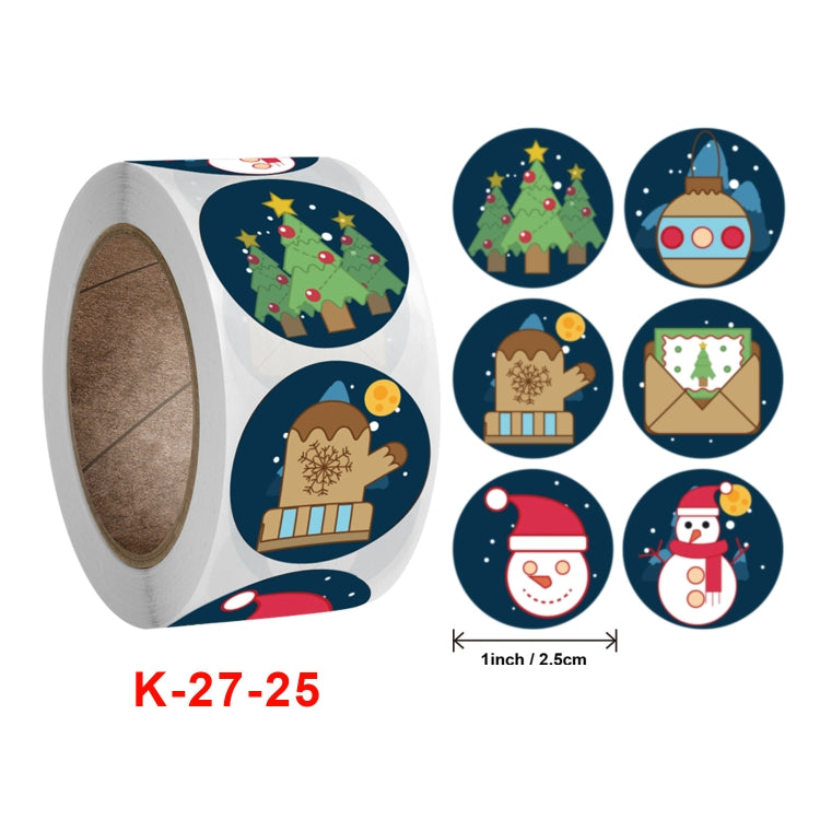 Etichetta adesiva serie regalo decorazione regalo per il giorno di Natale da 3 pezzi, K-27-25, K-28-25, K-29-25, K-30-25