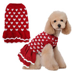 Autunno Inverno Pet Red Love maglione Festivo Natale Pet vestiti, XS, S, M, L, XL, XXL