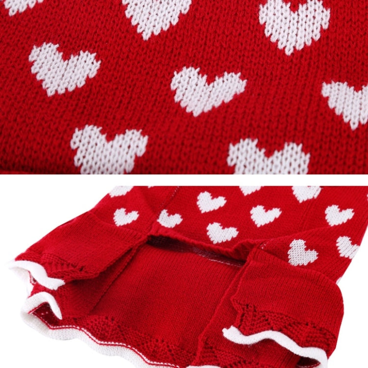 Autunno Inverno Pet Red Love maglione Festivo Natale Pet vestiti, XS, S, M, L, XL, XXL