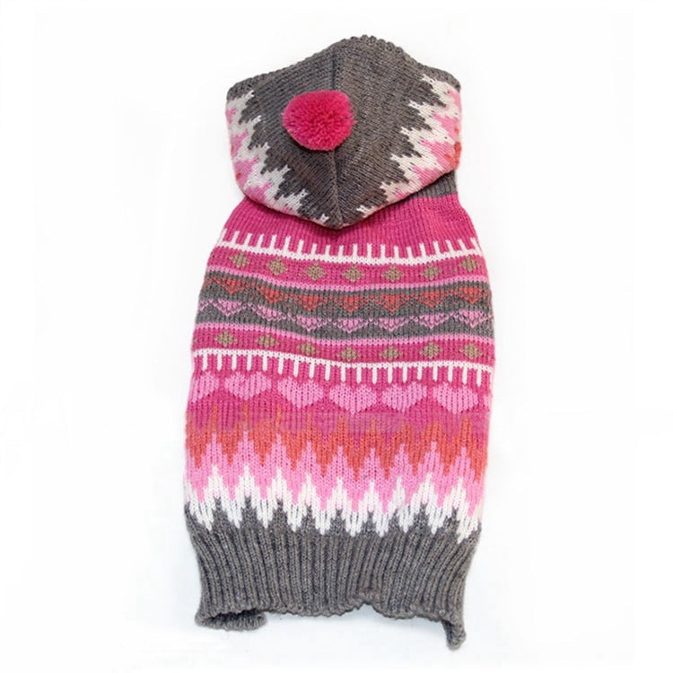 Costume da fiocco di neve con palla e cappuccio in maglione natalizio per animali domestici, XXS, XS, S, M, L