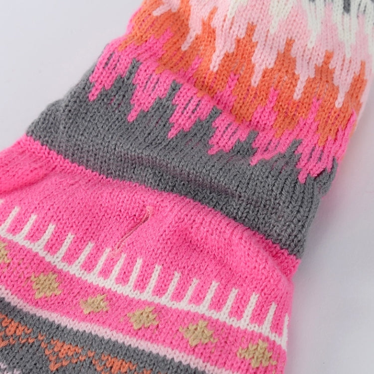 Costume da fiocco di neve con palla e cappuccio in maglione natalizio per animali domestici, XXS, XS, S, M, L