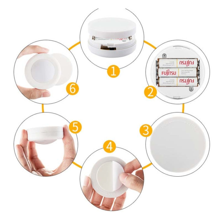 6 pezzi / set 16 colori RGB LED luce notturna stroboscopica atmosfera Pat Light telecomando luce per armadio con 2 telecomandi