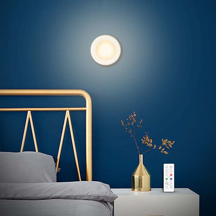 6 pezzi / set 16 colori RGB LED luce notturna stroboscopica atmosfera Pat Light telecomando luce per armadio con 2 telecomandi