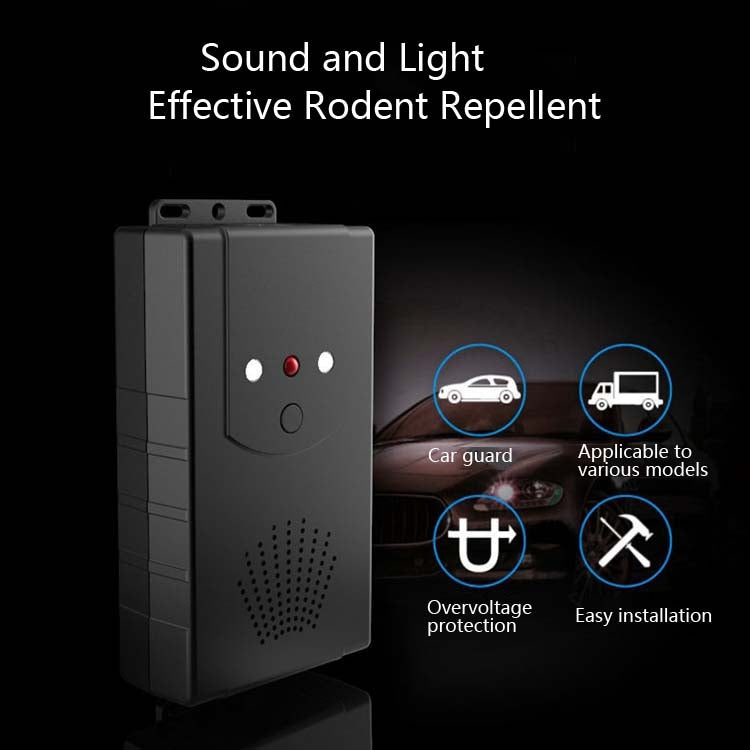 Repellente ad ultrasuoni per auto vano motore per auto Repellente elettronico Repellente per insetti a onde micro-luminose, DC Black, USB Black, Battery Black