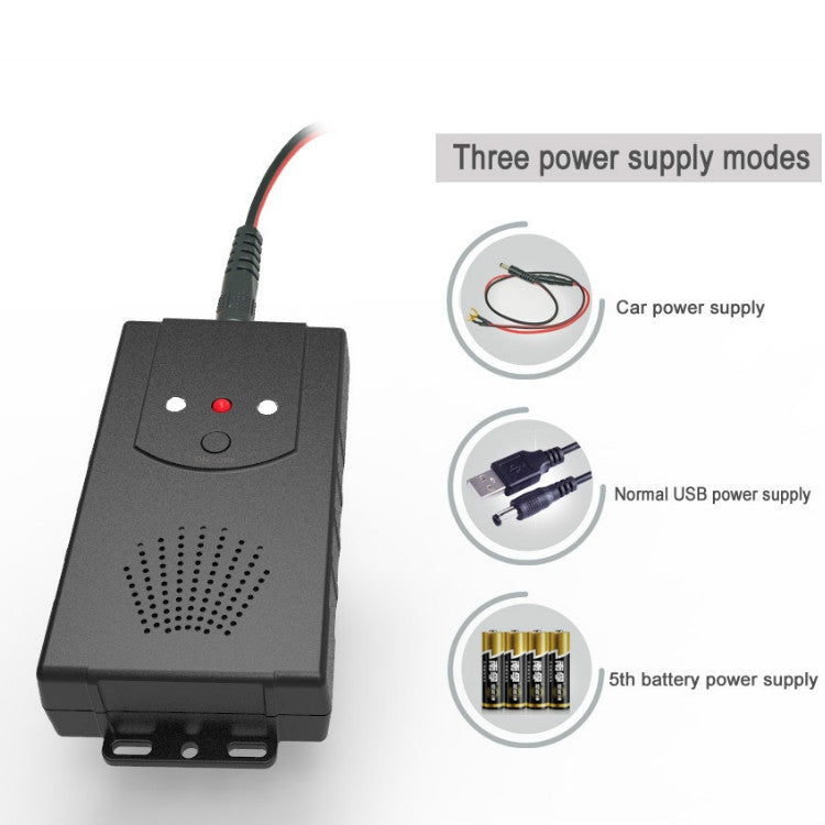Repellente ad ultrasuoni per auto vano motore per auto Repellente elettronico Repellente per insetti a onde micro-luminose, DC Black, USB Black, Battery Black