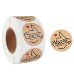 Adesivo in rotolo di carta Kraft da 10 pezzi Etichetta adesiva di ringraziamento Decorazione busta rossa con amore, B-09, B-10, B-11, B-12