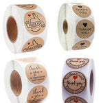 Adesivo in rotolo di carta Kraft da 10 pezzi Etichetta adesiva di ringraziamento Decorazione busta rossa con amore, B-09, B-10, B-11, B-12