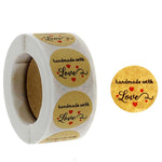 10 adesivi sigillanti in carta kraft, etichette per dolci fatti a mano, decorazione per confezioni regalo, B-05, B-06, B-07, B-08