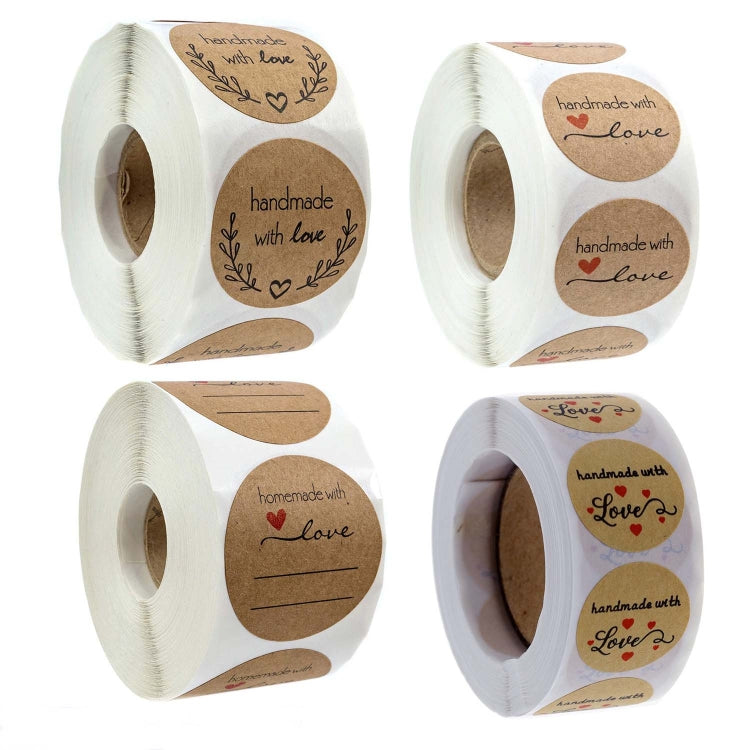 10 adesivi sigillanti in carta kraft, etichette per dolci fatti a mano, decorazione per confezioni regalo, B-05, B-06, B-07, B-08