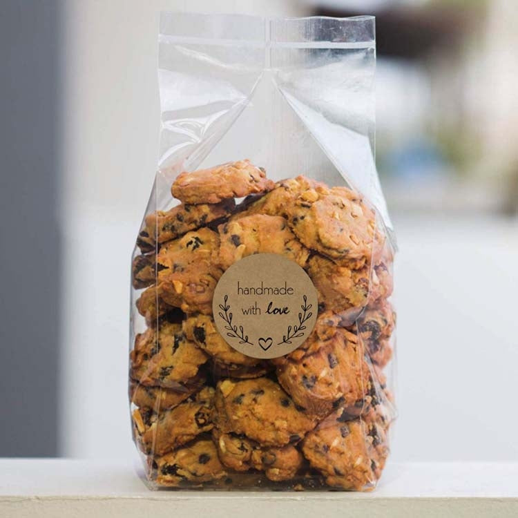 10 adesivi sigillanti in carta kraft, etichette per dolci fatti a mano, decorazione per confezioni regalo, B-05, B-06, B-07, B-08