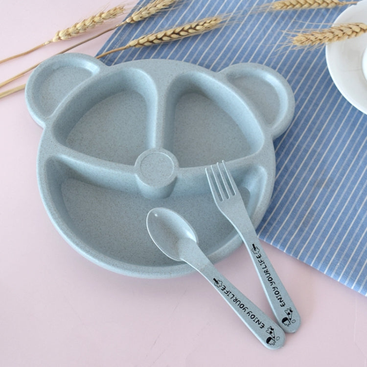 3 pz/set ciotola per bambini+cucchiaio+forchetta cibo per l'alimentazione stoviglie orso cartone animato per bambini piatti che mangiano stoviglie