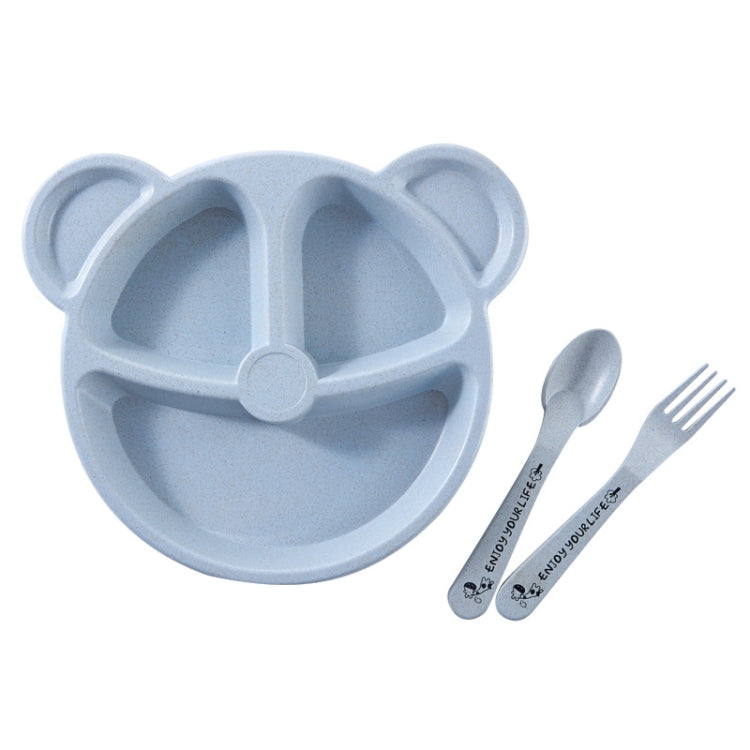 3 pz/set ciotola per bambini+cucchiaio+forchetta cibo per l'alimentazione stoviglie orso cartone animato per bambini piatti che mangiano stoviglie