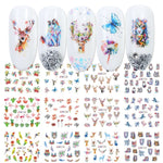 Set 5 adesivi nail art piccoli acchiappasogni