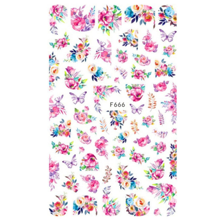 Autoadesivo di arte del chiodo di retro colore della rosa della farfalla adesiva 10pcs 3D