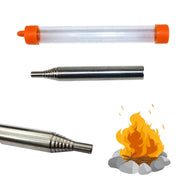Camping Survival Blow Fire Tube Emergenza Fuoco Avviamento Cerbottana retrattile, 8 Sections