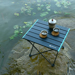 Tavolo pieghevole da esterno in lega di alluminio Tavolo da campeggio da picnic Tavolo pieghevole portatile Tavolo da barbecue Stalla Piccolo tavolo da pranzo, Small, Medium, Large