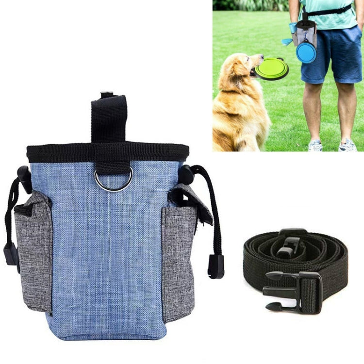 Borsa da addestramento per cani Snack per cibo da gita Borsa per immondizia Marsupio da addestramento per cani Borsa da addestramento per animali domestici, Blue Waist Bag, Blue Waist Bag+Folding Bowl