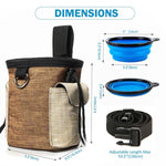 Borsa da addestramento per animali domestici all'aperto Tasche per addestramento del cane Tasche per borsa per riporre snack per animali domestici, Brown Waist Bag, Brown Waist Bag+Folding Bowl