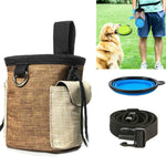 Borsa da addestramento per animali domestici all'aperto Tasche per addestramento del cane Tasche per borsa per riporre snack per animali domestici, Brown Waist Bag, Brown Waist Bag+Folding Bowl