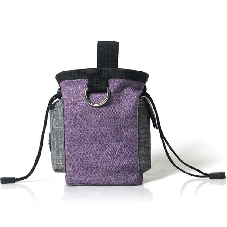 Marsupio per addestramento per animali domestici con cintura Borsa per snack per animali da addestramento portatile per gite, Purple Waist Bag, Purple Waist Bag+Folding Bowl