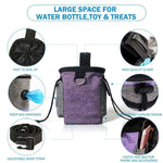 Marsupio per addestramento per animali domestici con cintura Borsa per snack per animali da addestramento portatile per gite, Purple Waist Bag, Purple Waist Bag+Folding Bowl