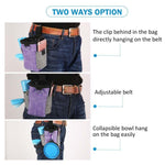 Marsupio per addestramento per animali domestici con cintura Borsa per snack per animali da addestramento portatile per gite, Purple Waist Bag, Purple Waist Bag+Folding Bowl