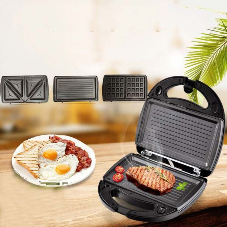 Macchina per panini 3 in 1 con teglie intercambiabili