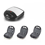 Macchina per panini 3 in 1 Macchina per waffle multifunzione Macchina per colazione Panini, spina europea, 3 in 1 Sandwich Maker
