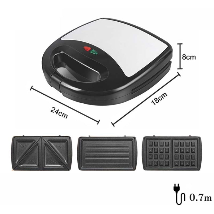 Macchina per panini 3 in 1 Macchina per waffle multifunzione Macchina per colazione Panini, spina europea, 3 in 1 Sandwich Maker