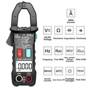 Pinza amperometrica AC intelligente ad alta precisione Bluetooth 5.0 BSIDE da 6000 parole, ZT-5BQ, ZT-5BQ+C3140 Clip