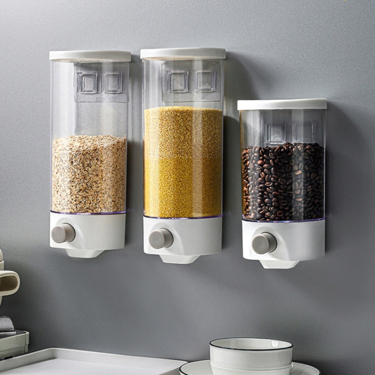 Contenitore per cereali vari a parete da cucina, serbatoio sigillato a spinta di grande capacità, Medium, Large
