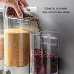 Contenitore per cereali vari a parete da cucina, serbatoio sigillato a spinta di grande capacità, Medium, Large