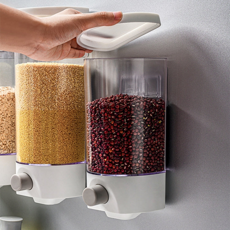 Contenitore per cereali vari a parete da cucina, serbatoio sigillato a spinta di grande capacità, Medium, Large