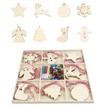 Set regalo di decorazioni natalizie creative fai-da-te Ciondolo in trucioli di legno fatto a mano, JM02027, JM02028, JM02029, JM02030, JM02031, JM02032, JM02033, JM02034, JM02035, JM02036, JM02037, JM02038, JM02039, JM02040, JM02041