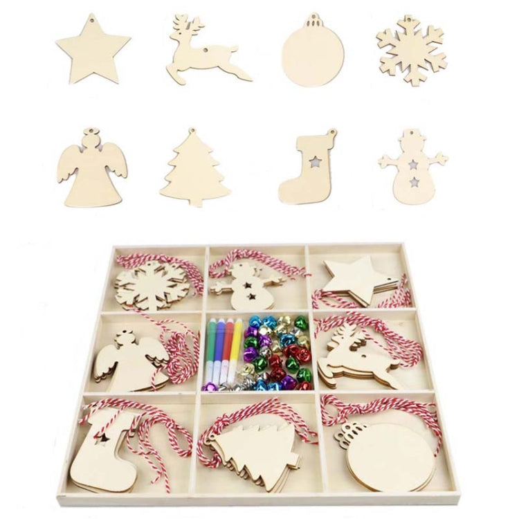 Set regalo di decorazioni natalizie creative fai-da-te Ciondolo in trucioli di legno fatto a mano, JM02027, JM02028, JM02029, JM02030, JM02031, JM02032, JM02033, JM02034, JM02035, JM02036, JM02037, JM02038, JM02039, JM02040, JM02041