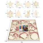 Set regalo di decorazioni natalizie creative fai-da-te Ciondolo in trucioli di legno fatto a mano, JM02027, JM02028, JM02029, JM02030, JM02031, JM02032, JM02033, JM02034, JM02035, JM02036, JM02037, JM02038, JM02039, JM02040, JM02041
