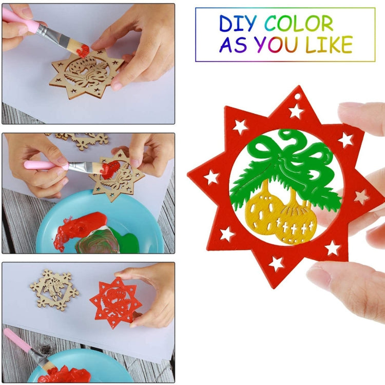 Set regalo di decorazioni natalizie creative fai-da-te Ciondolo in trucioli di legno fatto a mano, JM02027, JM02028, JM02029, JM02030, JM02031, JM02032, JM02033, JM02034, JM02035, JM02036, JM02037, JM02038, JM02039, JM02040, JM02041