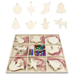 Set regalo di decorazioni natalizie creative fai-da-te Ciondolo in trucioli di legno fatto a mano, JM02027, JM02028, JM02029, JM02030, JM02031, JM02032, JM02033, JM02034, JM02035, JM02036, JM02037, JM02038, JM02039, JM02040, JM02041