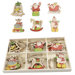 Set regalo di decorazioni natalizie creative fai-da-te Ciondolo in trucioli di legno fatto a mano, JM02027, JM02028, JM02029, JM02030, JM02031, JM02032, JM02033, JM02034, JM02035, JM02036, JM02037, JM02038, JM02039, JM02040, JM02041